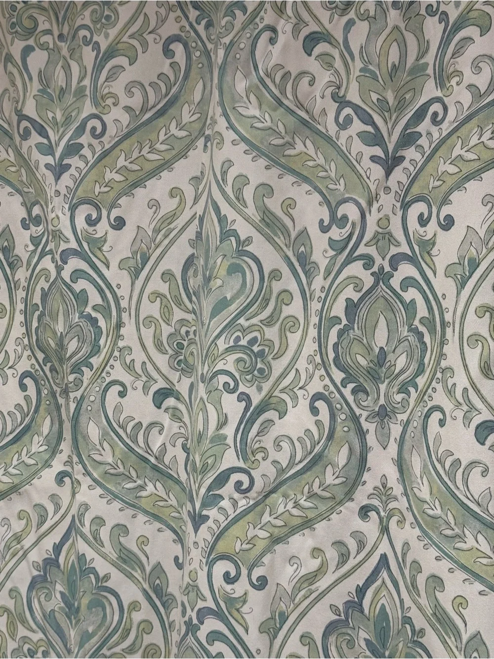 Elegant Teal Damask Shower Curtain - Classic Pattern